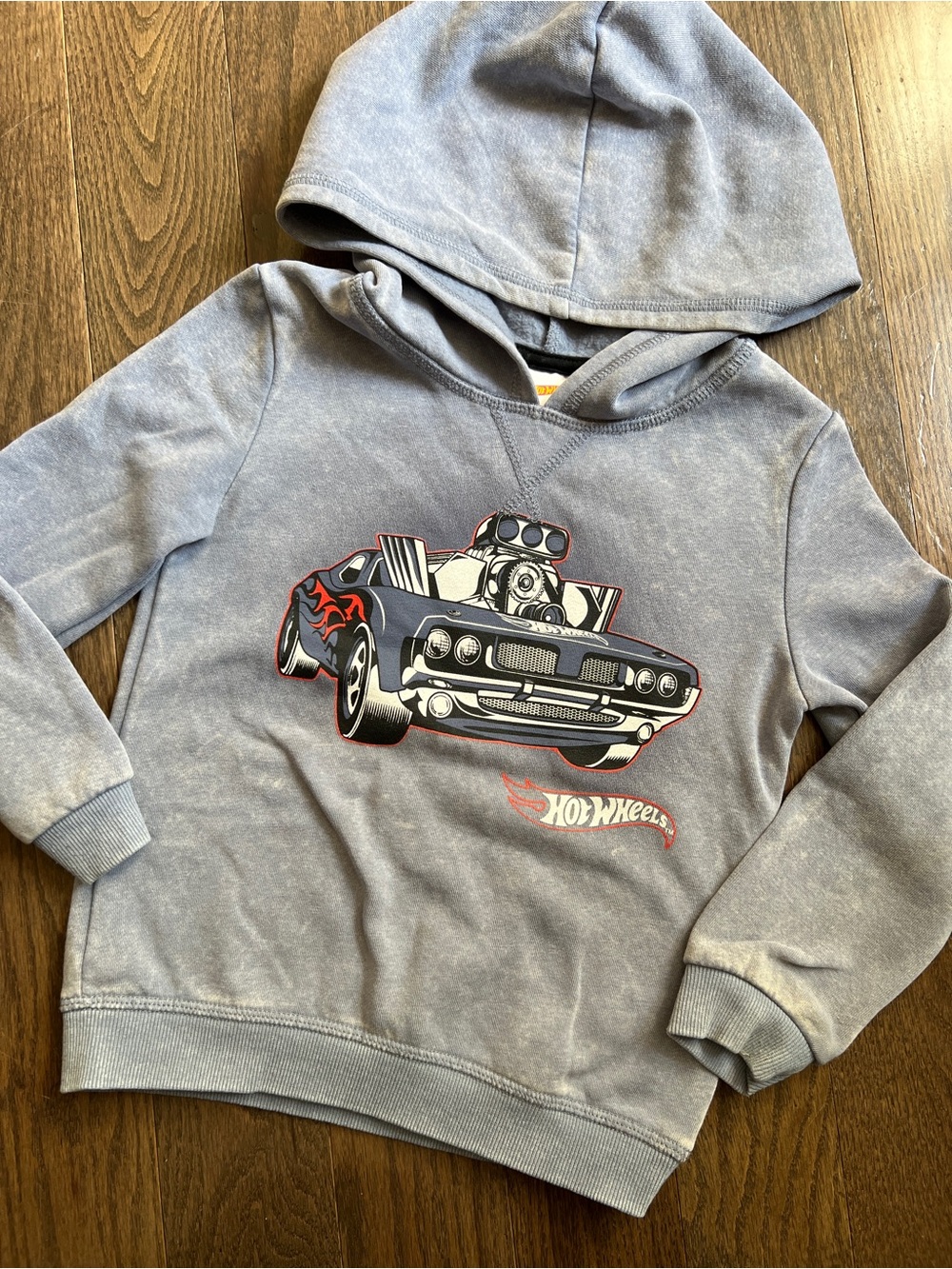 Hot Wheels Boys Blue Pullover Hoodie size 5T
